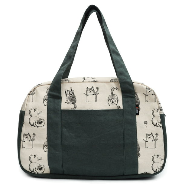 Funny Playing Cats Custom Waterproof Travel Tote Bag Duffel Bag Crossbody Luggage handbag 